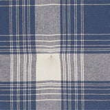 Colonial Blue Plaid Chair Pad with Ties - 15.5x17 Rustic Farmhouse Stuffed Seat Cushion