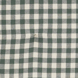 Deep Moss Green Gingham Cotton Chair Pad - 15.5x17 Cushioned Seat Cushion - VHC Brands
