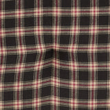 Bingham Black Red Tan Plaid Chair Pad with Ties - 15.5x17 Rustic Farmhouse Stuffed Seat Cushion