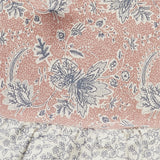 Kaila Blue Natural Pink Floral Cotton Chair Pad - 15.5x17 Cushioned Seat Cushion - VHC Brands