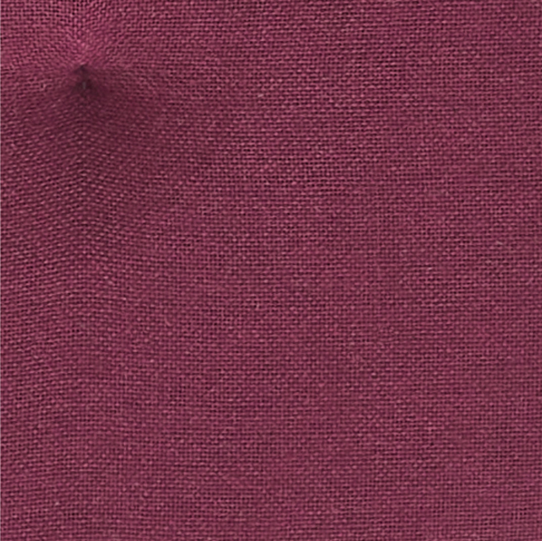 Cranberry Red Solid Chair Pad with Ties - 15.5x17 Farmhouse Cottage Stuffed Seat Cushion