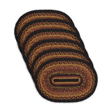 Heritage Farms Jute Oval Placemat Set of 6 10x15