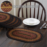 Heritage Farms Jute Oval Placemat Set of 6 10x15