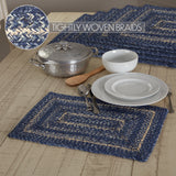 Great Falls Blue Jute Rect Placemat Set of 6 12x18