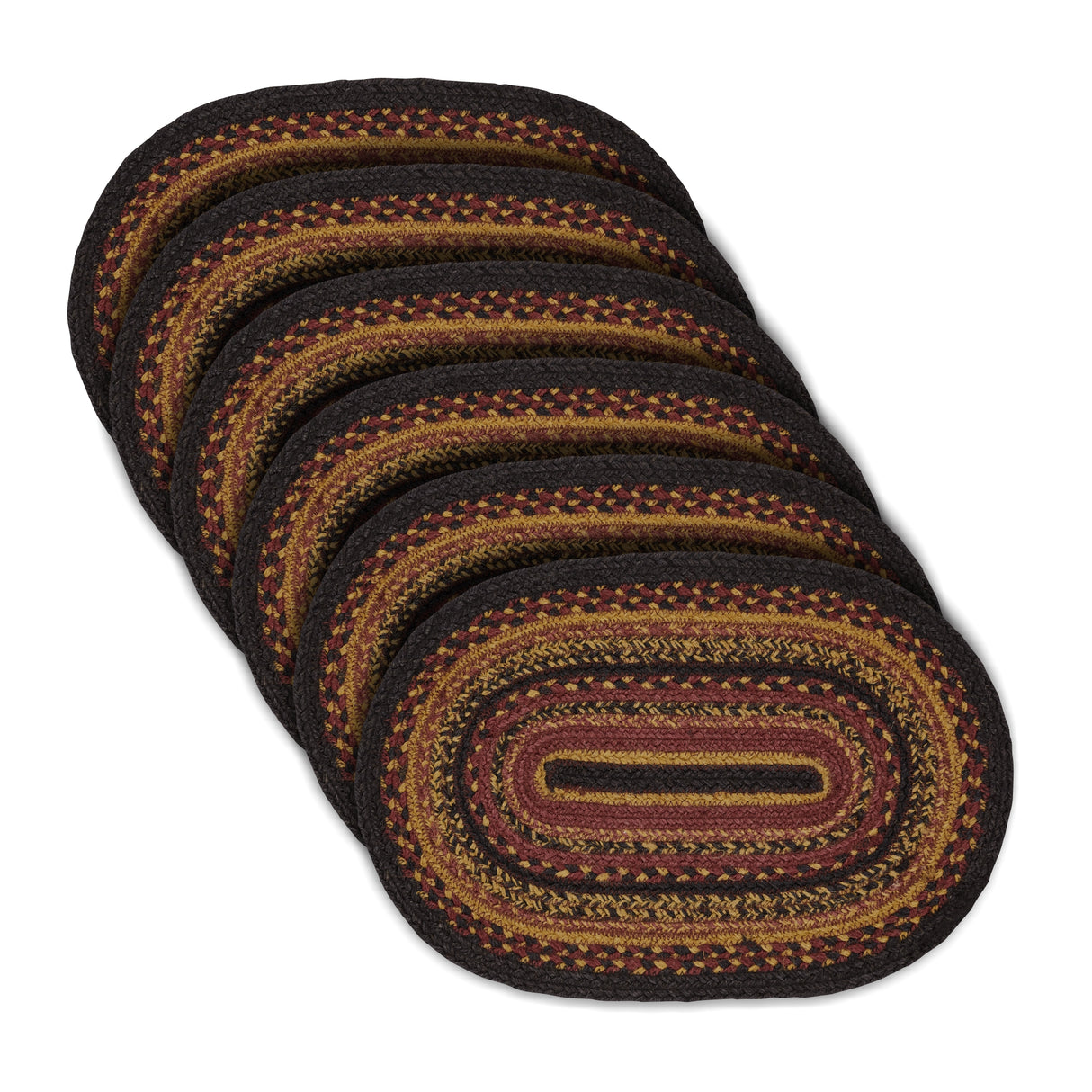 Heritage Farms Jute Oval Placemat Set of 6 12x18