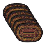 Heritage Farms Jute Oval Placemat Set of 6 12x18
