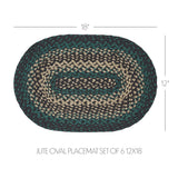 Pine Grove Jute Oval Placemat Set of 6 12x18