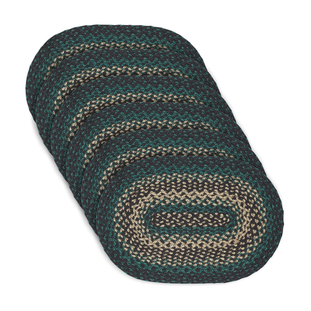 Pine Grove Jute Oval Placemat Set of 6 12x18
