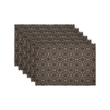 Custom House Black Tan Jacquard Placemat Set of 6 13x19
