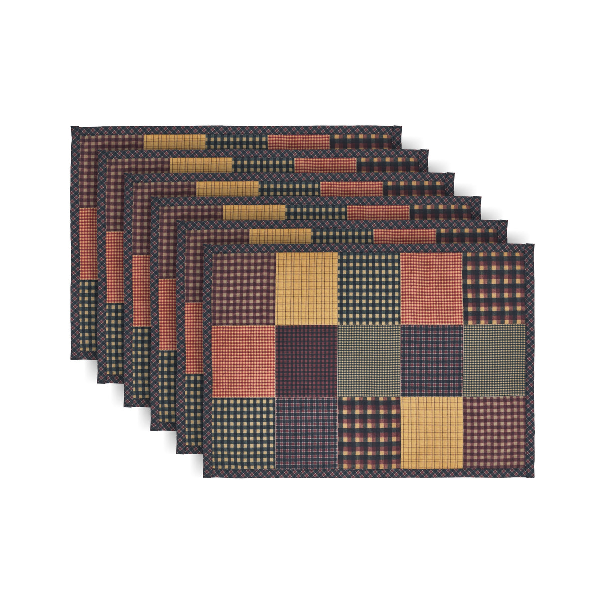 Heritage Farms Quilted Placemat Set of 6 13x19