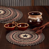 Colonial Star Jute Trivet 15 inch Diameter Set of 3