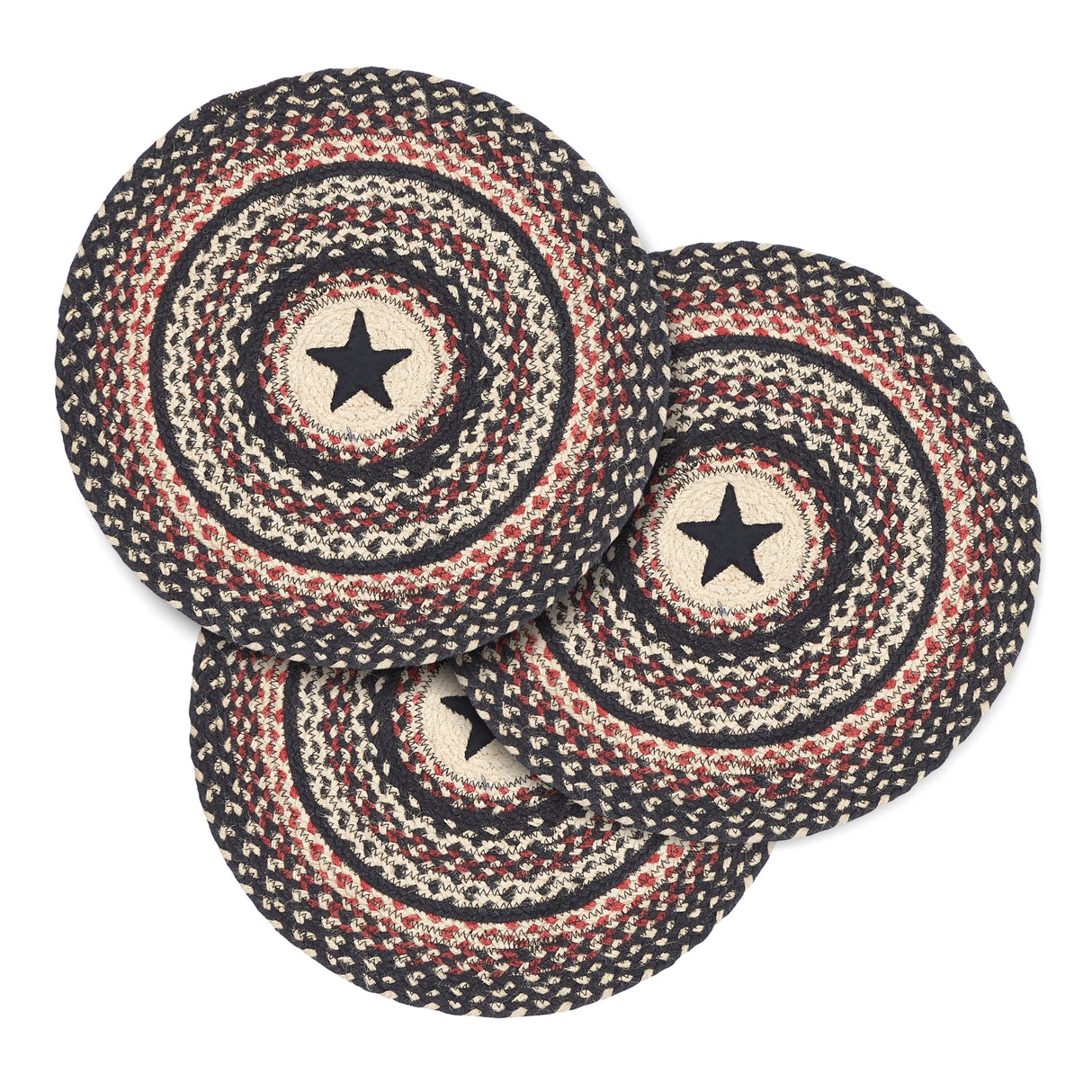 Colonial Star Jute Trivet 15 inch Diameter Set of 3