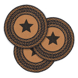 Farmhouse Jute Trivet Stencil Star 15 inch Diameter Set of 3