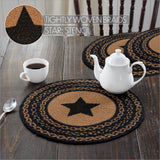 Farmhouse Jute Trivet Stencil Star 15 inch Diameter Set of 3