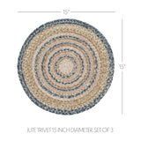 Kaila Jute Trivet 15 inch Diameter Set of 3