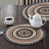 Sawyer Mill Charcoal Creme Jute Trivet 15 inch Diameter Set of 3