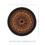 Heritage Farms Jute Trivet 8 inch Diameter Set of 3