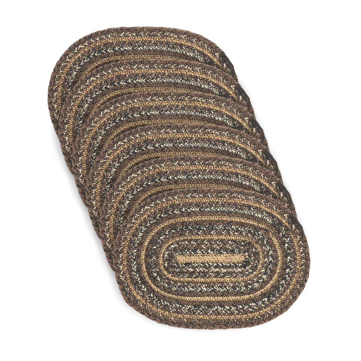 Espresso Jute Oval Placemat Set of 6 10x15