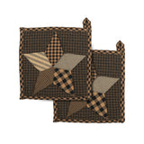 Farmhouse Star Pot Holder Set of 2 8x8