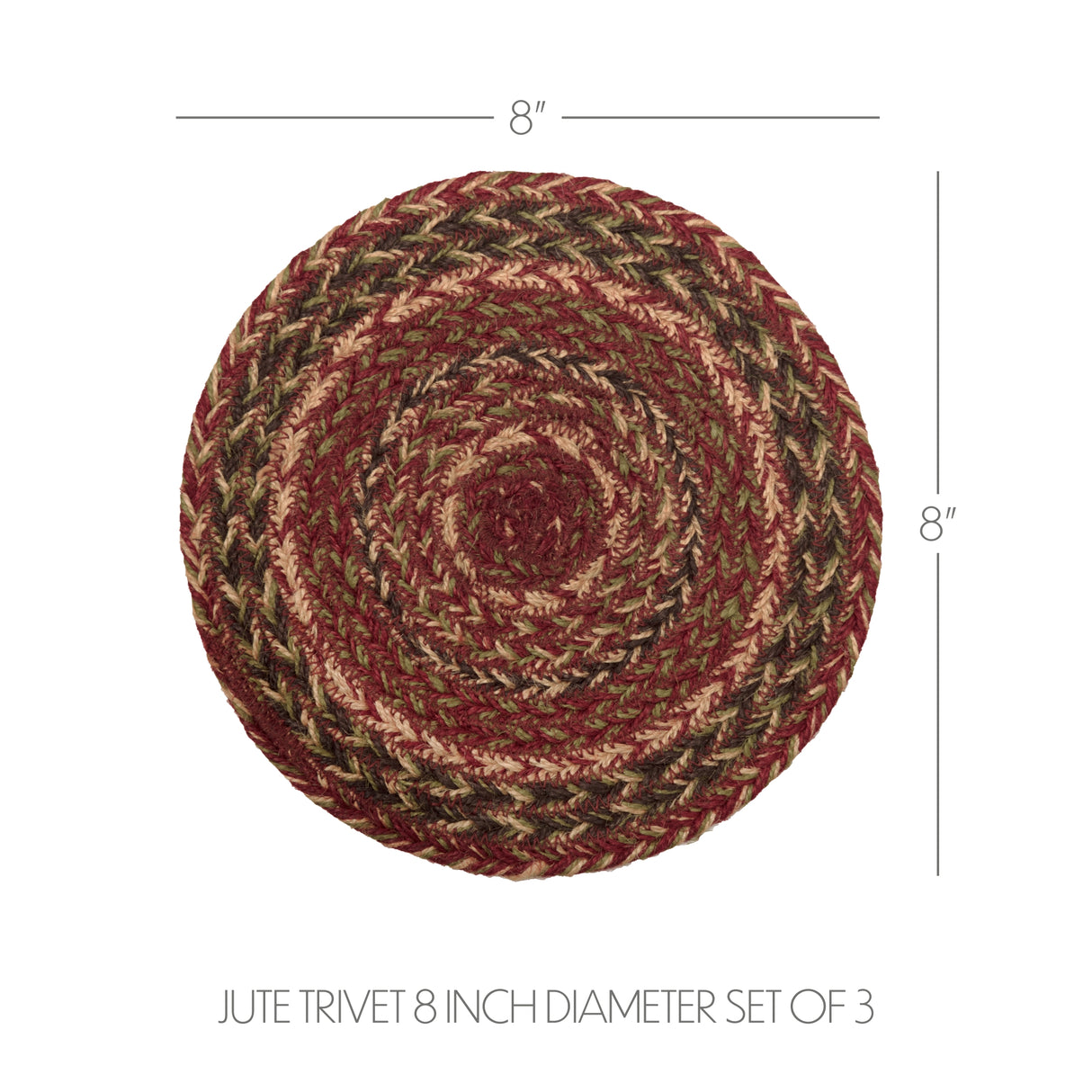 Cider Mill Jute Trivet 8, Set of 3