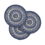 Great Falls Blue Jute Trivet 8, Set of 3