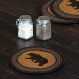 Wyatt Stenciled Bear Jute Trivet 8, Set of 3