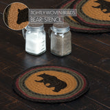 Wyatt Stenciled Bear Jute Trivet 8, Set of 3