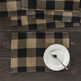 Black Check Placemat Set of 6 13x19