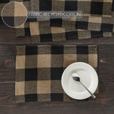 Black Check Placemat Set of 6 13x19