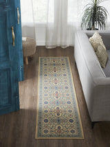 Medallion Beige Rug Rect 24x96