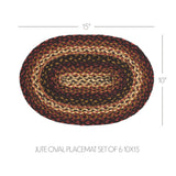 Beckham Jute Oval Placemat Set of 6 10x15