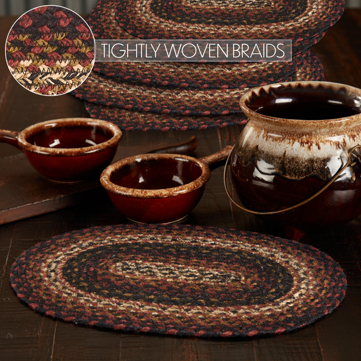 Beckham Jute Oval Placemat Set of 6 10x15
