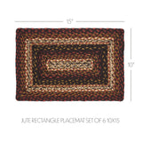 Beckham Jute Rect Placemat Set of 6 10x15