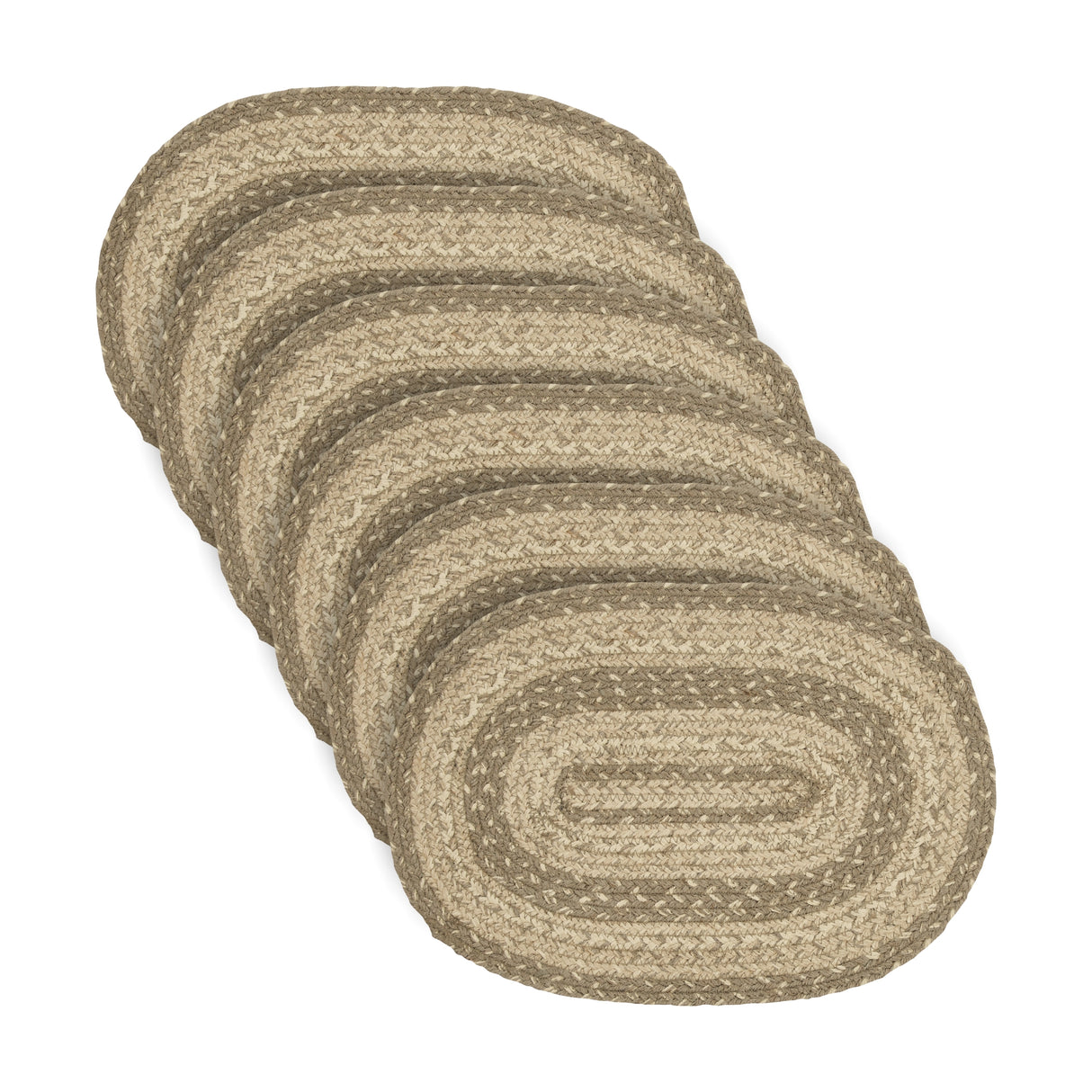 Cobblestone Jute Oval Placemat Set of 6 10x15