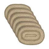 Cobblestone Jute Oval Placemat Set of 6 10x15