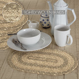 Cobblestone Jute Oval Placemat Set of 6 10x15