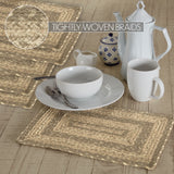 Cobblestone Jute Rect Placemat Set of 6 10x15