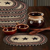Colonial Star Jute Oval Placemat Set of 6 10x15