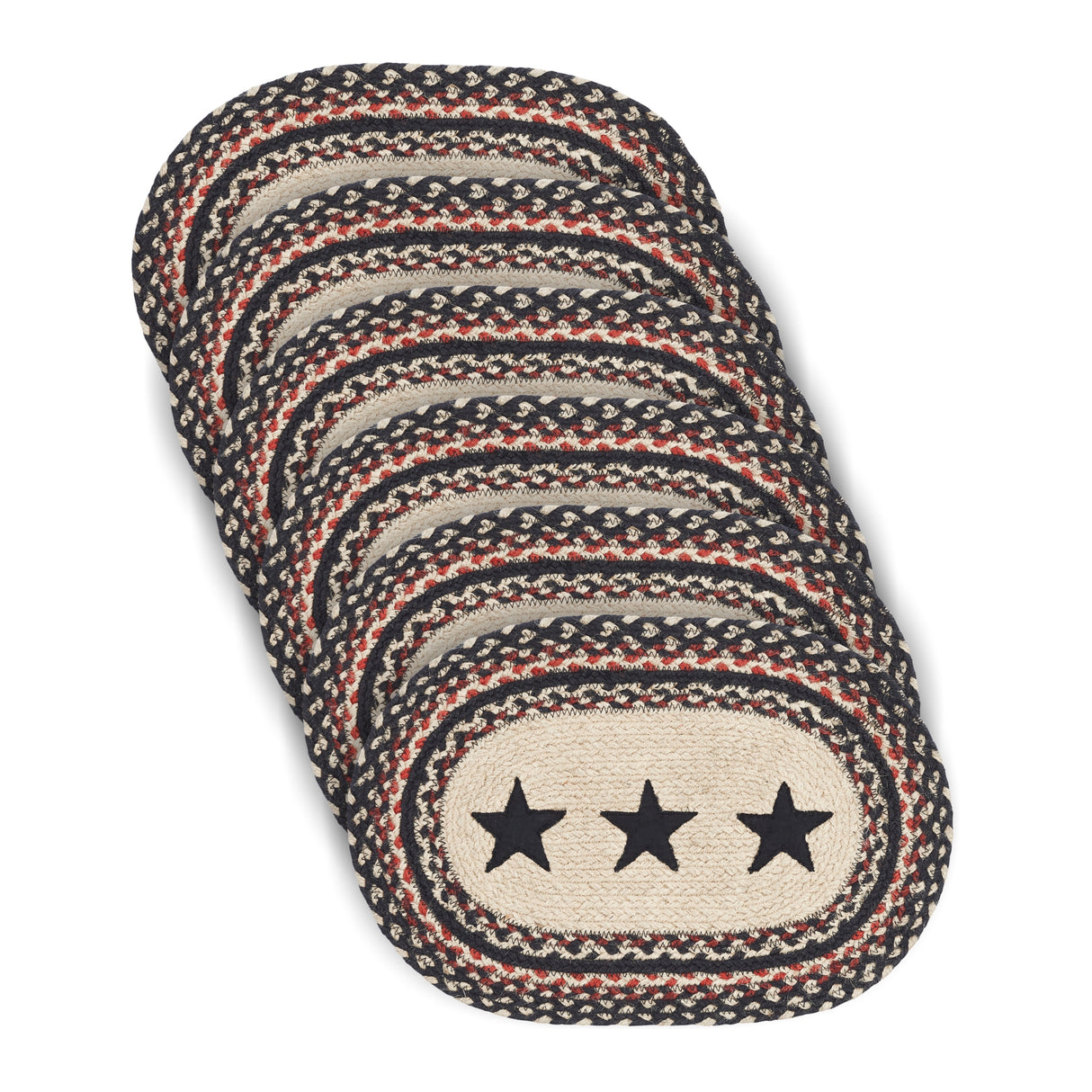 Colonial Star Jute Oval Placemat Set of 6 10x15