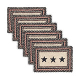 Colonial Star Jute Rect Placemat Set of 6 10x15