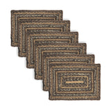Espresso Jute Rect Placemat Set of 6 10x15