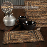 Espresso Jute Rect Placemat Set of 6 10x15