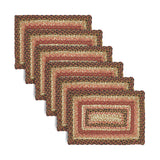 Ginger Spice Jute Rect Placemat Set of 6 10x15