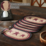 Connell Oval Placemat Stencil Stars Set of 6 10x15