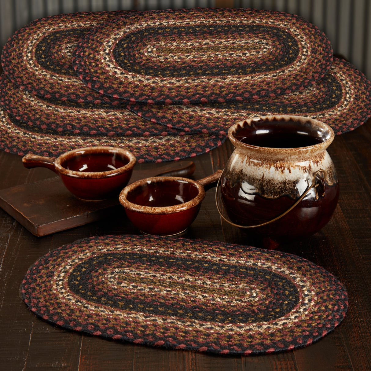 Beckham Jute Oval Placemat Set of 6 12x18