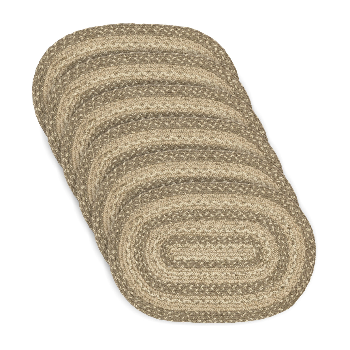 Cobblestone Jute Oval Placemat Set of 6 12x18