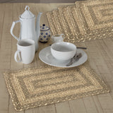 Cobblestone Jute Rect Placemat Set of 6 12x18