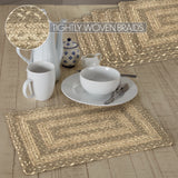 Cobblestone Jute Rect Placemat Set of 6 12x18