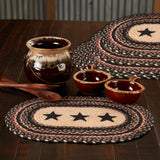 Colonial Star Jute Oval Placemat Set of 6 12x18