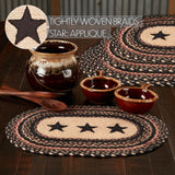 Colonial Star Jute Oval Placemat Set of 6 12x18